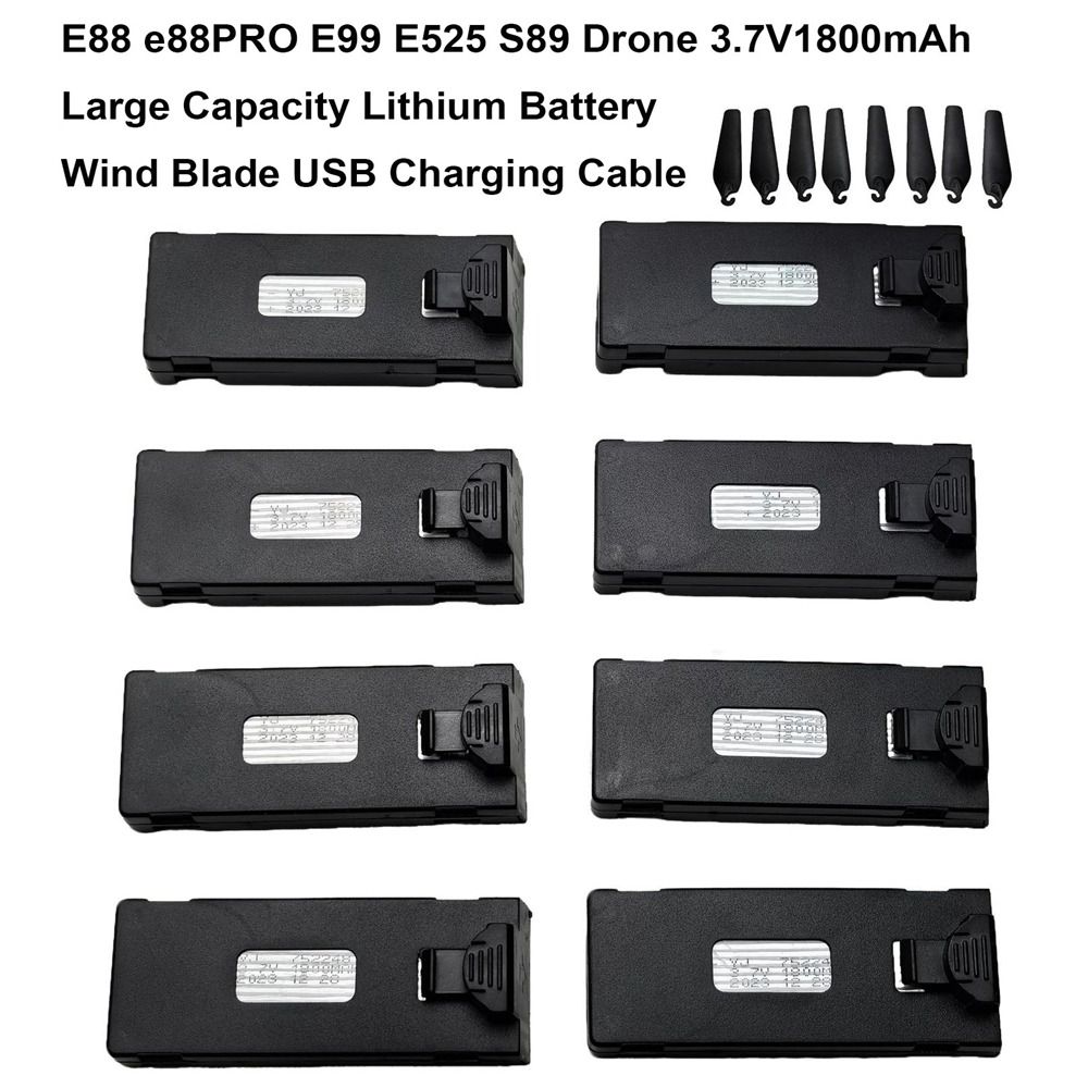 Black Lithium Battery 3.7V1800 - Eachine Drone E010 ulasan dan harga
